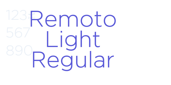 Remoto Light Regular font free