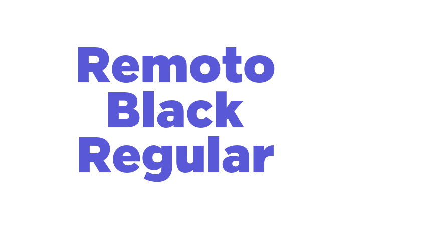 Remoto Black Regular Font Download