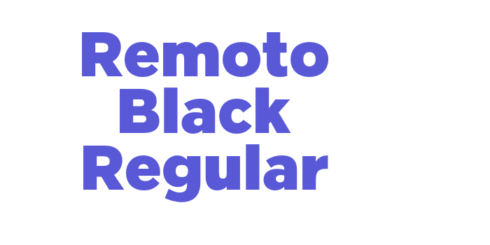 Remoto Black Regular Font Download