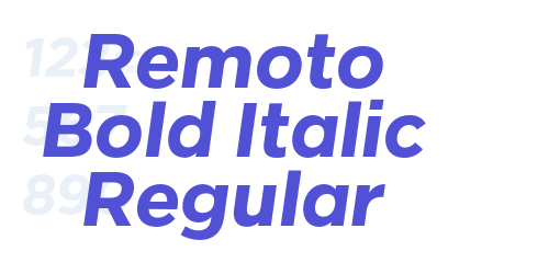 Remoto Bold Italic Regular-font-download