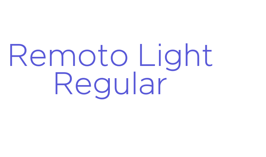 Remoto Light Regular Font Download