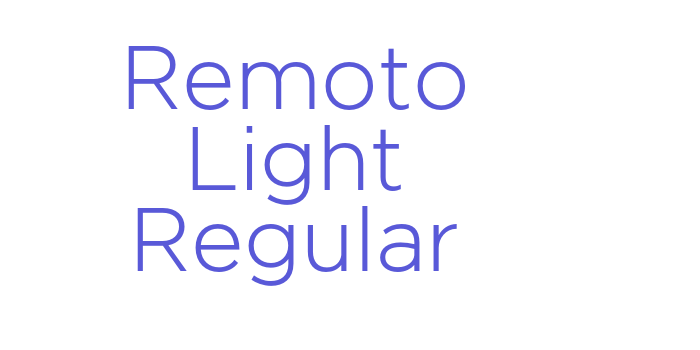 Remoto Light Regular Font Download