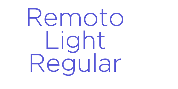 Remoto Light Regular Font