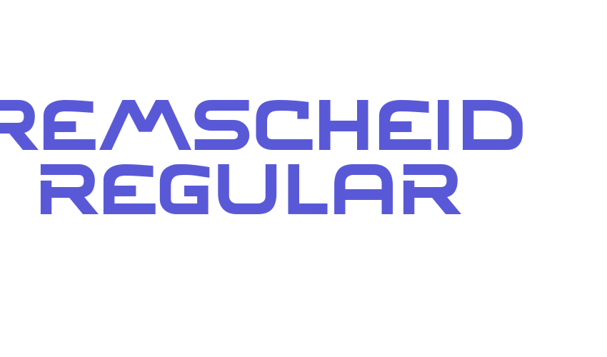 Remscheid Regular Font Download