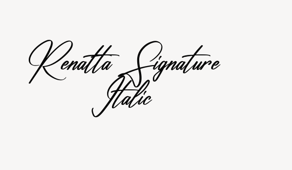 Renatta Signature Italic Font