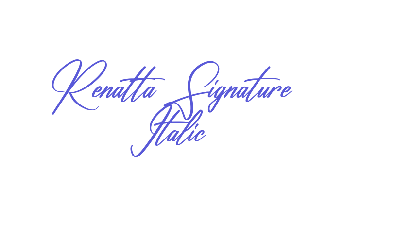 Renatta Signature Italic Font Download