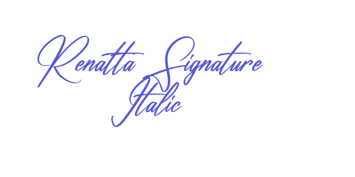 Renatta Signature Italic Font Download