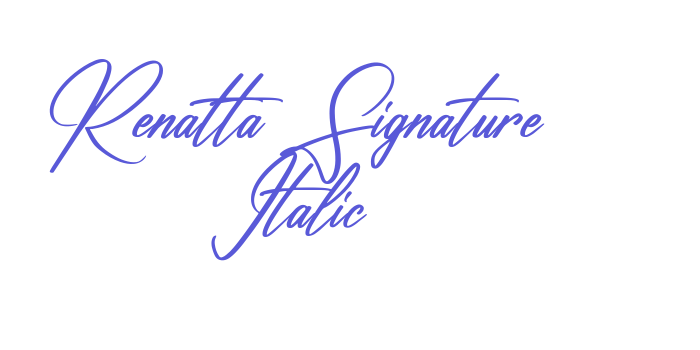 Renatta Signature Italic Font