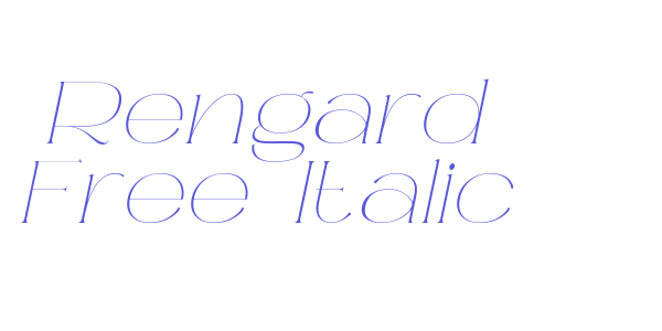 Rengard Free-Italic font free