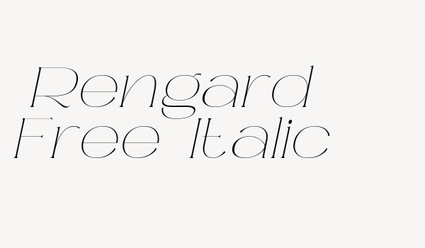 Rengard Free-Italic Font