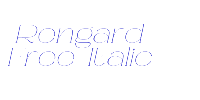 Download Rengard Free-Italic Font