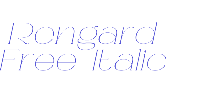 Rengard Free-Italic Font