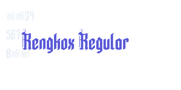 Rengkox Regular font