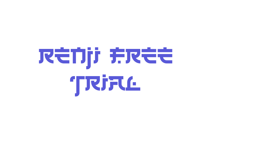 Renji Free Trial Font Download