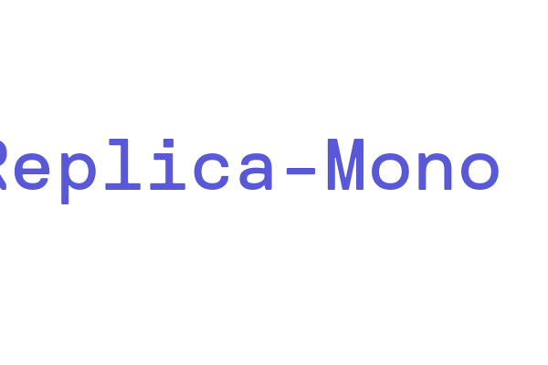 Replica-Mono Font