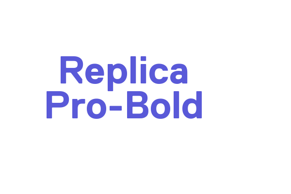 Replica Pro-Bold Font