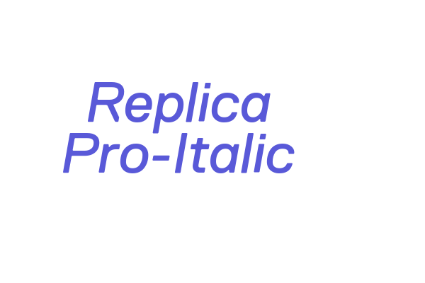 Replica Pro-Italic Font