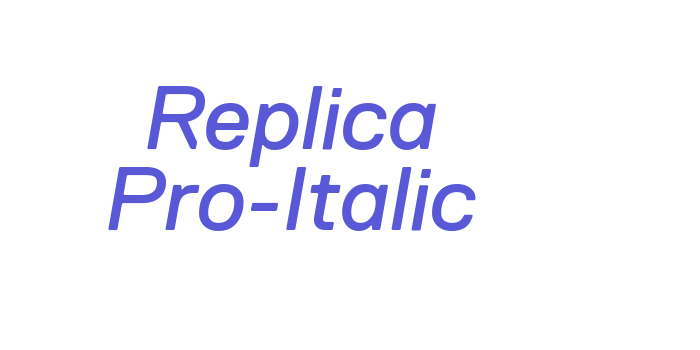 Download Replica Pro-Italic Font