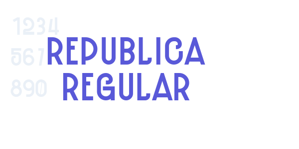 Republica Regular font free