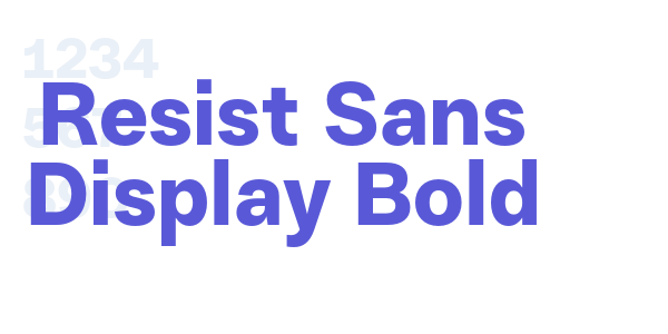 Resist Sans Display Bold font free