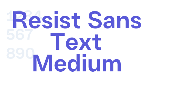 Resist Sans Text Medium font free