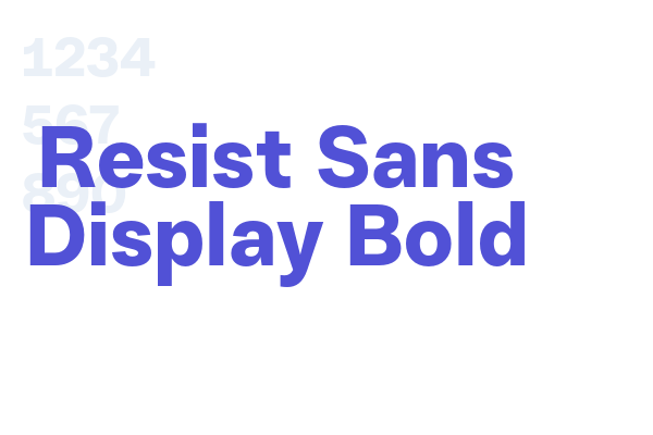 Resist Sans Display Bold