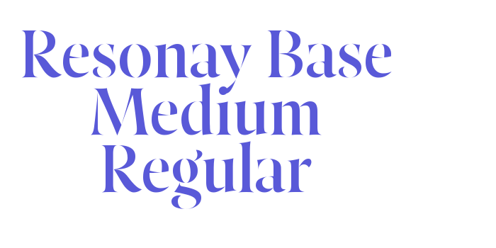 Resonay Base Medium Regular Font Download