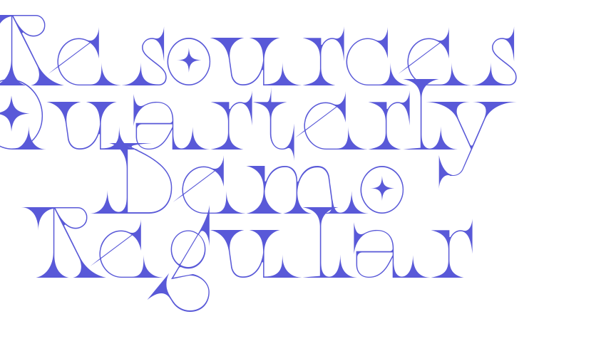 Resources Quarterly Demo Regular Font Download