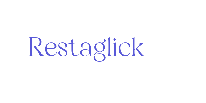 Restaglick Font Download