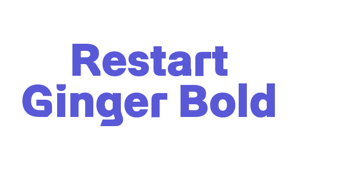 Restart Ginger Bold Font Download