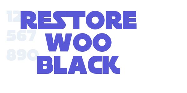 Restore W00 Black font free