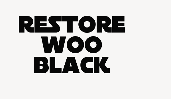 Restore W00 Black Font