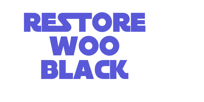 Restore W00 Black Font Download