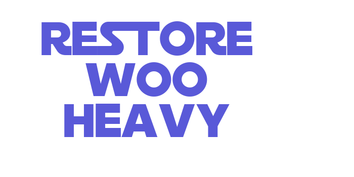 Restore W00 Heavy Font Download