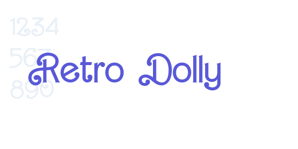 Retro Dolly font free