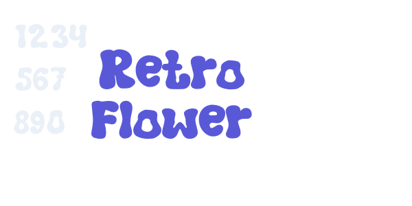 Retro Flower font free