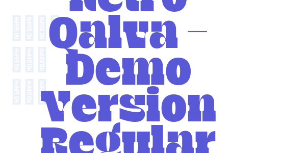 Retro Qalva – Demo Version Regular font free