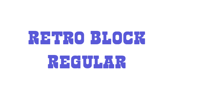 Retro Block Regular Font Download