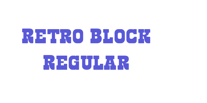 Retro Block Regular Font