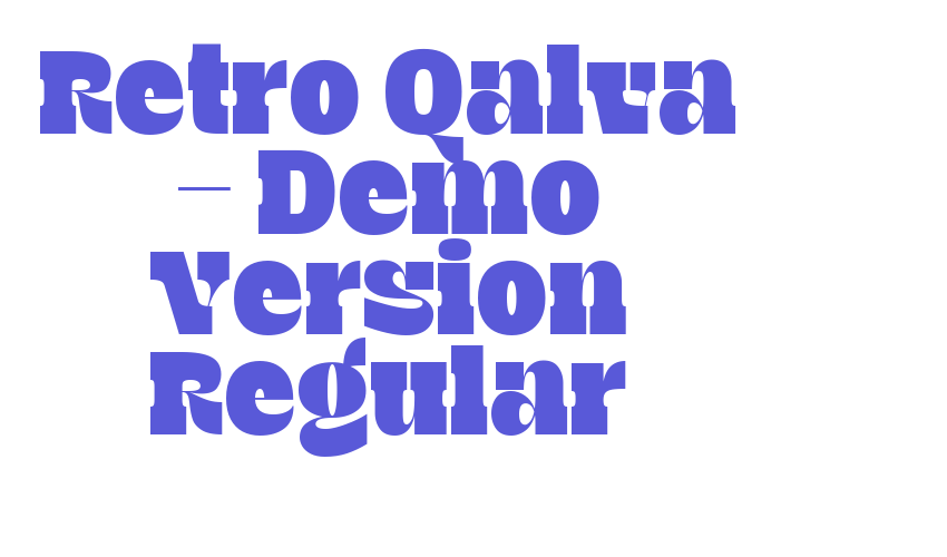 Retro Qalva – Demo Version Regular Font