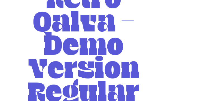 Retro Qalva – Demo Version Regular Font Download