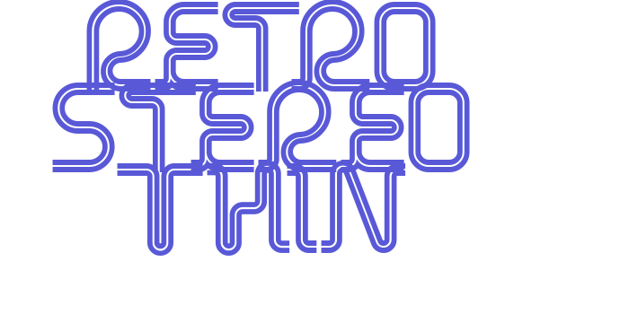 Retro Stereo Thin Font