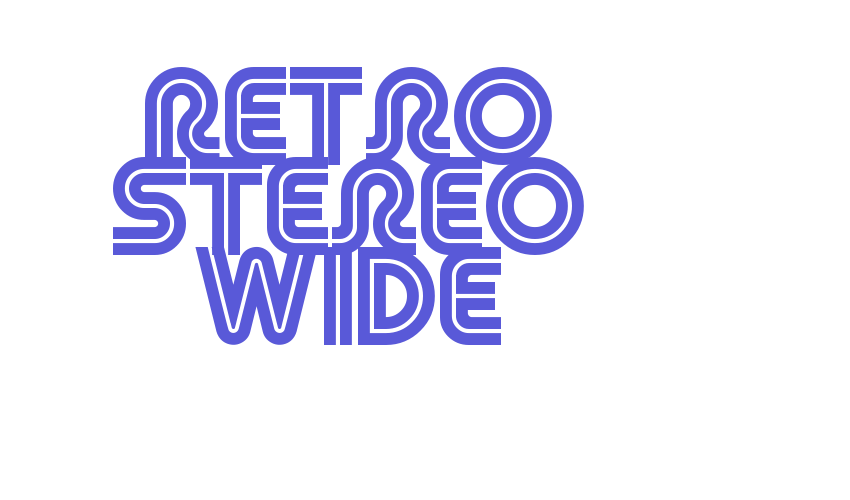 Retro Stereo Wide Font Download