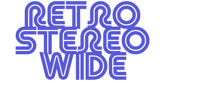 Retro Stereo Wide Font