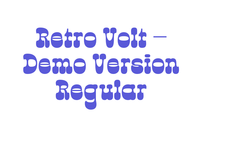 Retro Volt – Demo Version Regular Font