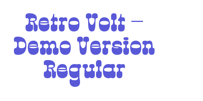 Retro Volt – Demo Version Regular Font Download