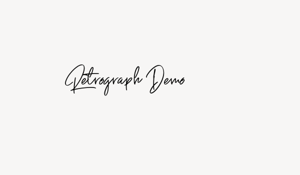 Retrograph Demo Font