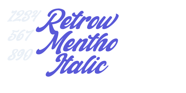 Retrow Mentho Italic font free