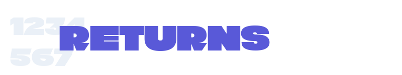 Returns-related font