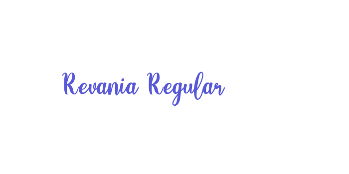 Revania Regular Font Download